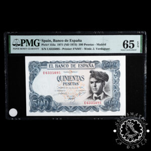 1971 - 500 PESETAS - Verdaguer - Pick 153a Serie U - PMG 65 EPQ