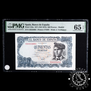 1971 - 500 PESETAS - Verdaguer - Pick 153a Serie U - PMG 65 EPQ