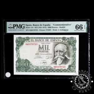 1971 - 1000 PESETAS - Echegaray - Pick 154 Serie 4Q - PMG 66 EPQ