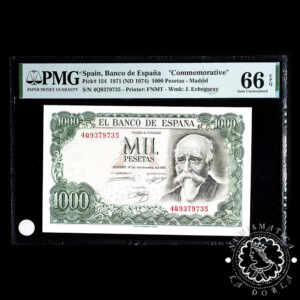 1971 - 1000 PESETAS - Echegaray - Pick 154 Serie 4Q - PMG 66 EPQ