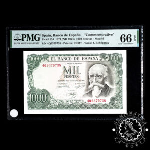 1971 - 1000 PESETAS - Echegaray - Pick 154 Serie 4Q - PMG 66 EPQ