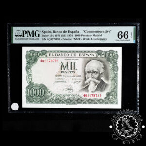 1971 - 1000 PESETAS - Echegaray - Pick 154 Serie 4Q - PMG 66 EPQ