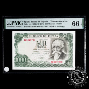 1971 - 1000 PESETAS - Echegaray - Pick 154 Serie 4Q - PMG 66 EPQ