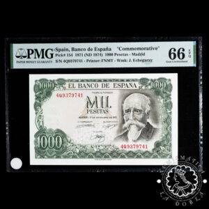 1971 - 1000 PESETAS - Echegaray - Pick 154 Serie 4Q - PMG 66 EPQ