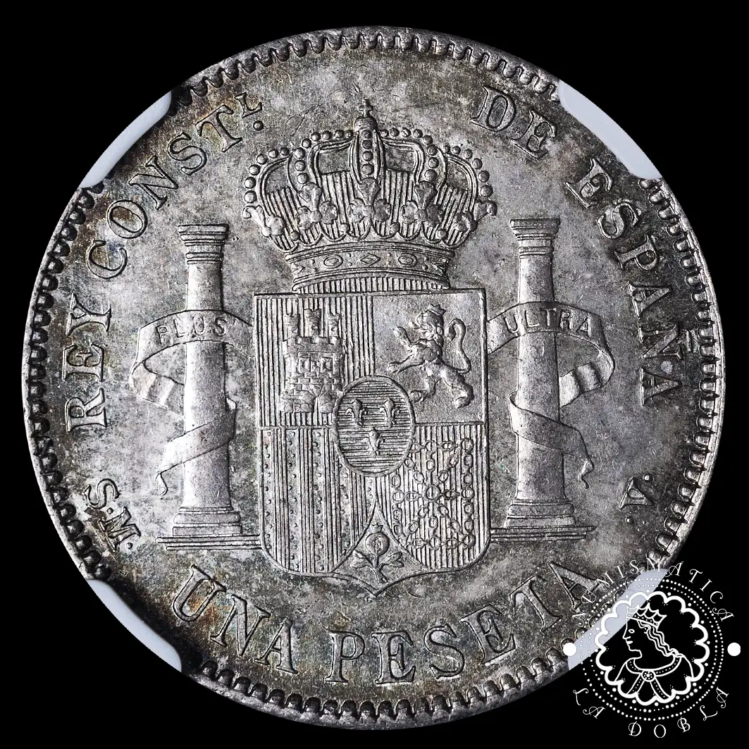 1903 – 1 PESETA – Alfonso XIII – SM V – NGC MS63