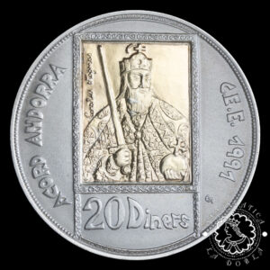 1991 - 20 DINERS Plata - Oro FDC - Carlomagno - ANDORRA