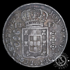 1817 - 960 REIS - JOAO VI - BRASIL - Bahia - MBC+ (Sobre 8R FVII Sevilla CN 1809)