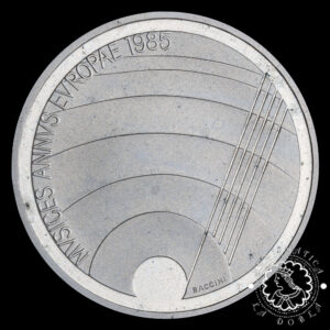 1985 - 5 FRANCOS PROOF - Año Europeo de la Música - SUIZA
