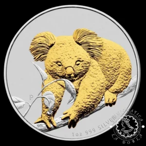 2010 - 1 Onza Plata PF 1$ - Australian Koala Gilded - AUSTRALIA