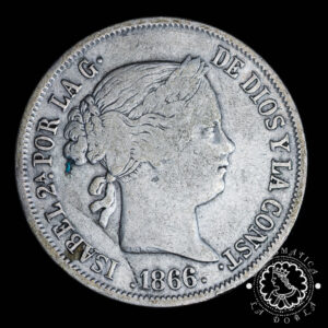 1868 - 40 CÉNTIMOS de ESCUDO - ISABEL II - Madrid - MBC