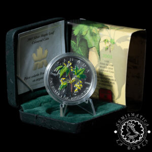 2003 - 1 Onza Plata PROOF 5$ - Maple Leaf Coloreado - CANADA