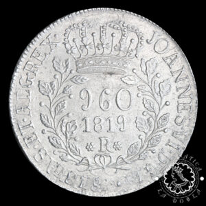 1819 - 960 REIS - Joao VI - BRASIL - Río de Janeiro - EBC (Sobre 8R Lima 1818)
