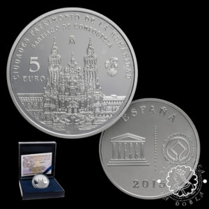2015 - 5 EURO Plata PROOF - UNESCO - Santiago de Compostela - ESPAÑA