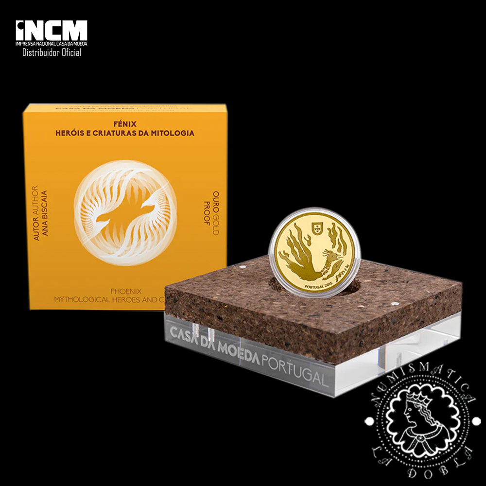 2025 – 5 EURO Oro PROOF – Fénix – El Renacimiento de la Luz – PORTUGAL