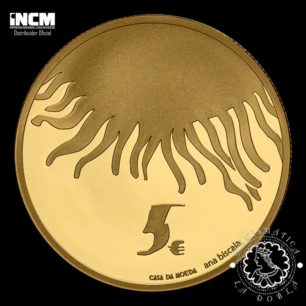 2025 – 5 EURO Oro PROOF – Fénix – El Renacimiento de la Luz – PORTUGAL