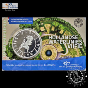 2025 - Coincard First Day 5 EURO BU - Líneas Defensa Agua - PAÍSES BAJOS