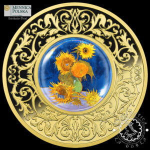 2025 - 500 CFA Plata PROOF - Flores en la Pintura - Los Girasoles Van Gogh - MENNICA POLSKA
