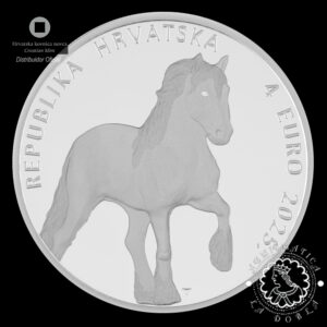 2025 - 4 EURO Plata PROOF - Croatian Coldblood Horse - CROACIA