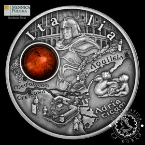 2025 - 1 DOLLAR Plata PROOF - Ruta del Ámbar - Italia - MENNICA POLSKA