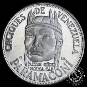 SF - MEDALLA Plata PROOF - Caciques - Paramaconi - VENEZUELA
