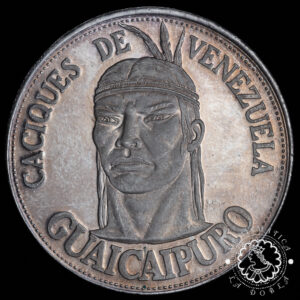 SF - MEDALLA Plata PROOF - Caciques - Guaicaipuro - VENEZUELA