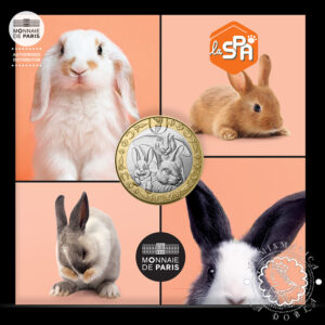 2025 - 5 Euro SC - Protectora de Animales - Conejo - FRANCIA