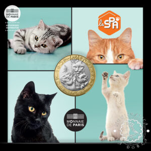 2025 - 5 Euro SC - Protectora de Animales - Gato - FRANCIA