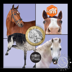 2025 - 5 Euro SC - Protectora de Animales - Caballo - FRANCIA