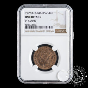 1939 - 1 CENT - Jorge VI - HONDURAS Británica - Londres - NGC UNC Details