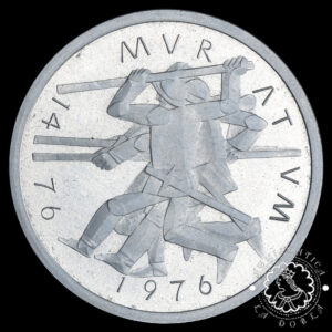 1976 - Estuche 5 FRANCOS PROOF - 500 An Batalla de Murten - SUIZA