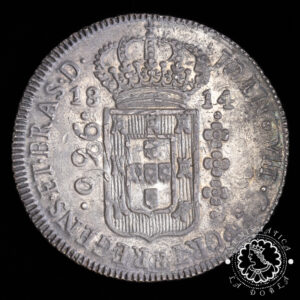 1814 - 960 REIS - Joao VI - BRASIL - Bahía - EBC- (Sobre 8R Fernando VII Potosí PJ)