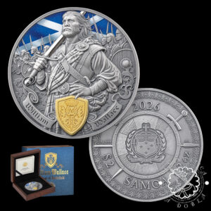 2026 - 2 DOLLARS Plata PROOF AR - Legends of Battlefield - William Wallace - MINT XXI
