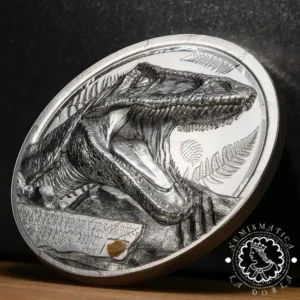 2026 - 5 DOLLARS Plata PROOF - Jurassic Relics - Carcharodontosaurus - CIT