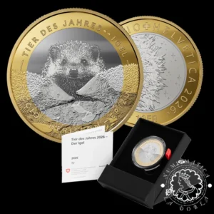 2026 - 10 Francos PROOF - Animal del Año - Erizo - SUIZA