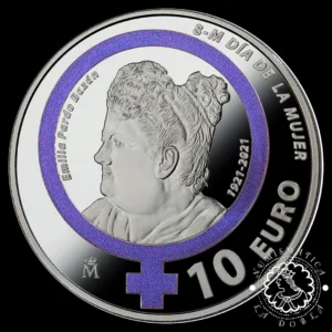 2021 - 10 EUROS Plata PROOF - 8M Emilia Pardo Bazan - ESPAÑA