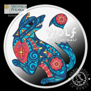 2025 - 1 DOLLAR Plata PROOF - Spirit Animals - Lobo - MENNICA POLSKA