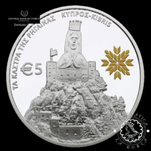 2026 - 5 EURO Plata PROOF - Castillos de Rigaina - CHIPRE