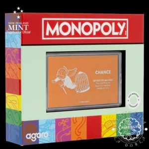 2026 - 2 DOLLARS Plata PROOF - Monopoly - Get out of Jail Free Card - AGORO
