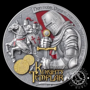 2026 - 2 DOLLARS Plata PROOF AR - Secret Societies - Knights Templar - MINT XXI