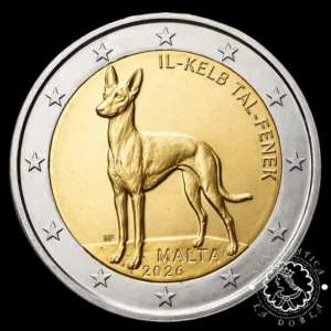 2026 - 2 Euro Cartucho - MALTA (Pharaoh Hound)
