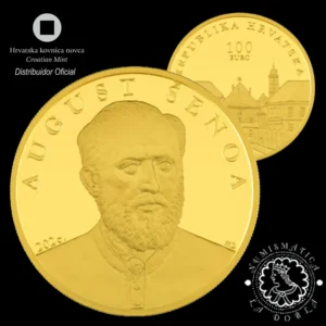 2026 - 100 EURO Oro BU - Literatura Croata - August Senoa - CROACIA