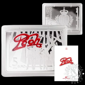 2026 - 5 EURO Plata PROOF - Grupo Musical Pooh - SAN MARINO