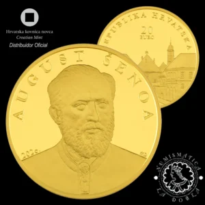 2026 - 20 EURO Oro BU - Literatura Croata - August Senoa - CROACIA