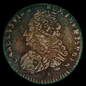 1714 - 1 LIARD - Carlos VI - Amberes - MBC (Sobre Liard Carlos II)