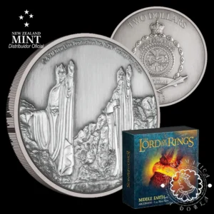 2023 - 2 DOLLARS Plata PROOF - Lord of The Rings - Argonath - AGORO