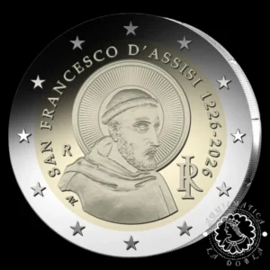 2026 - 2 Euro Cartucho FDC - ITALIA (San Francisco de Asís)