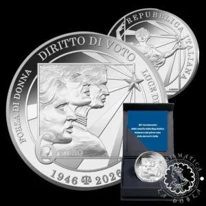 2026 - 6 EURO Plata FDC - Voto femenino - ITALIA
