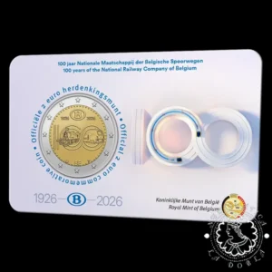 2026 - Cartera Oficial 2 Euro - Coincard BU - BELGICA (SNCB-NMBS BE)