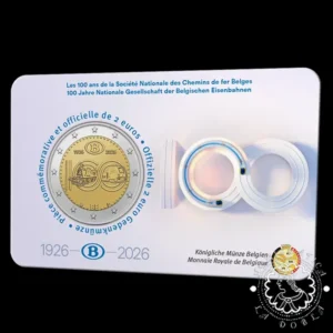 2026 - Cartera Oficial 2 Euro - Coincard BU - BELGICA (SNCB-NMBS FR)