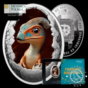 2026 - 500 CFA Plata PROOF - Dinosauria - Parasaurolophus - MENNICA POLSKA